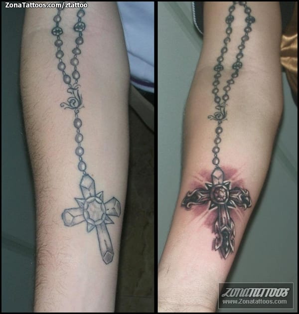 Tattoo photo Religious, Rosaries, Crosses