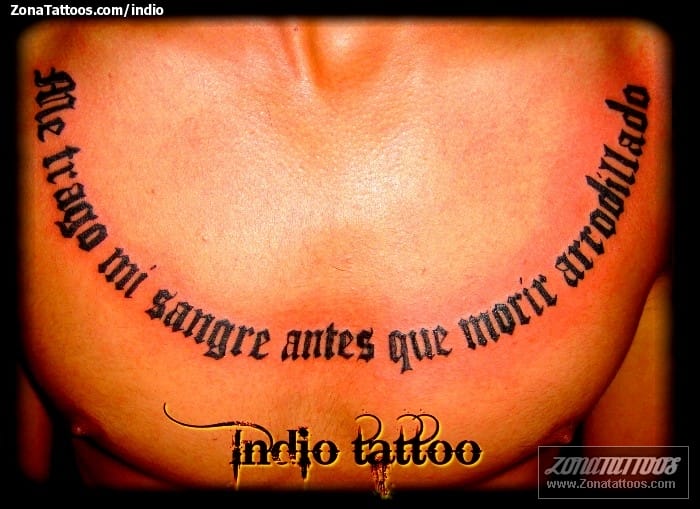 Foto de tatuaje Letras, Frases, Pecho