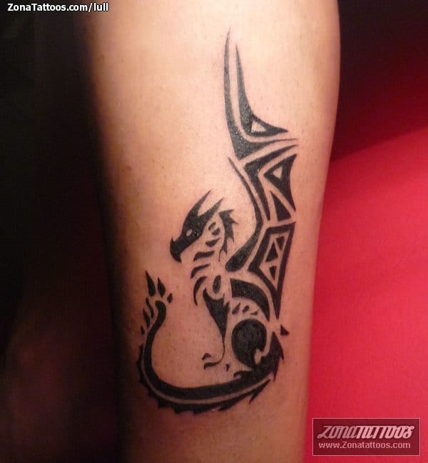 Foto de tatuaje Dragones, Fantasía, Tribales