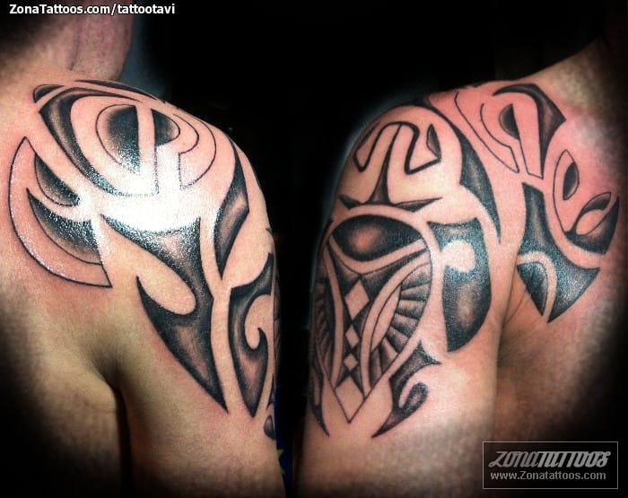 Tattoo photo Maori, Shoulder