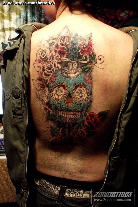 Foto de tatuaje Calaveras, Sugar Skull, Cover Up