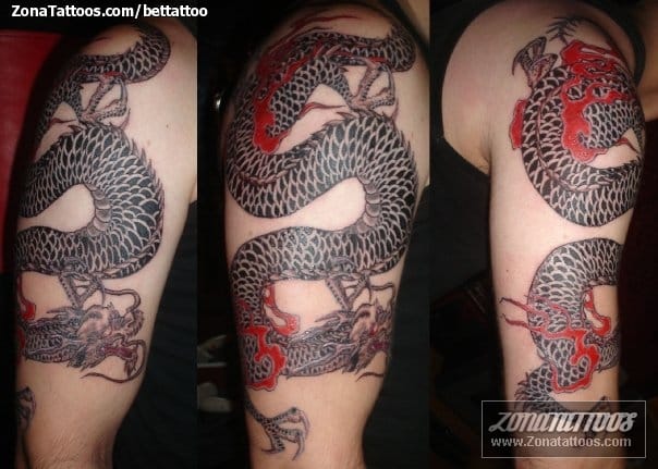 Foto de tatuaje Orientales, Dragones