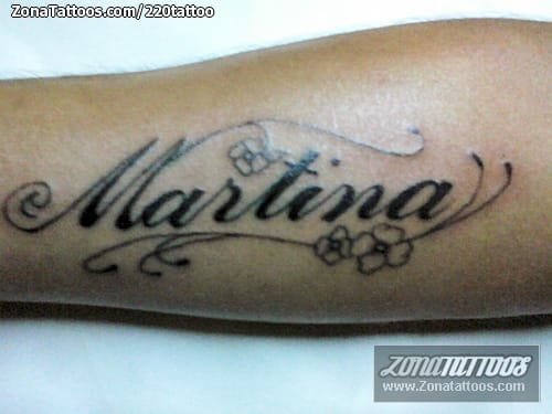 Tattoo of Names, Letters, Martina