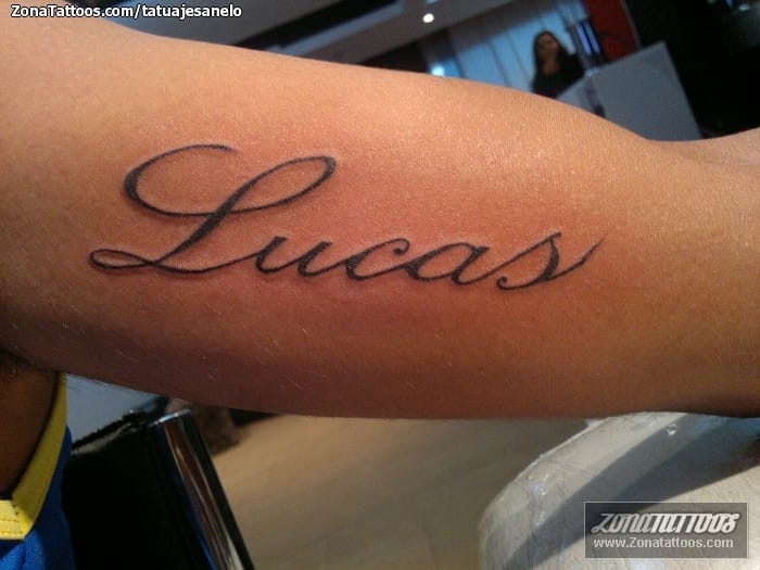 Tattoo photo Letters, Names, Lucas