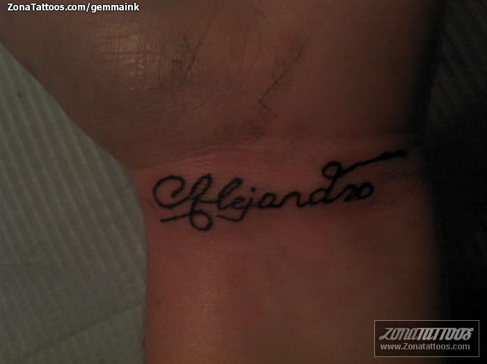 Tattoo photo Alejandro, Letters, Names