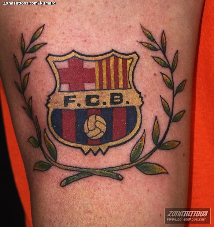 Tattoo photo FCB, Badges, Soccer-Football