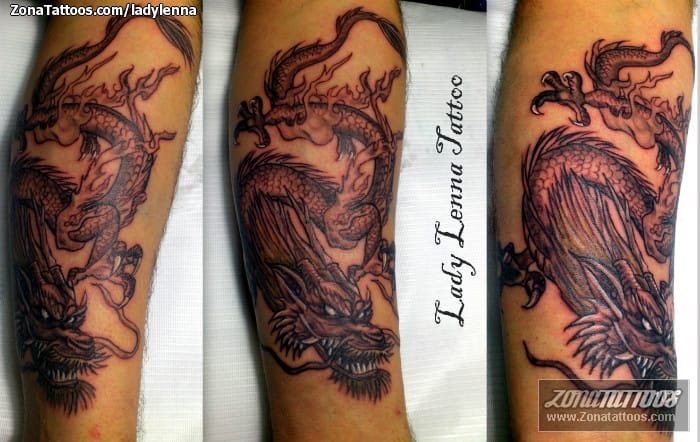 Foto de tatuaje Dragones, Orientales