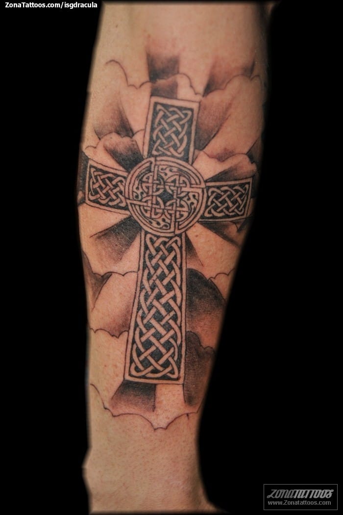 Tattoo photo Crosses, Celtic, Clouds