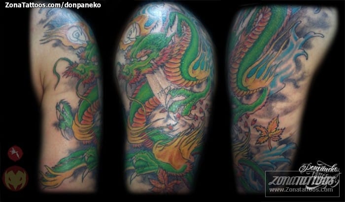 Foto de tatuaje Dragones, Orientales