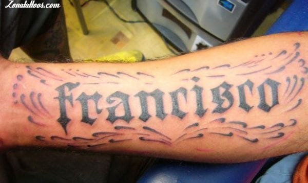 Foto de tatuaje Francisco, Nombres, Letras