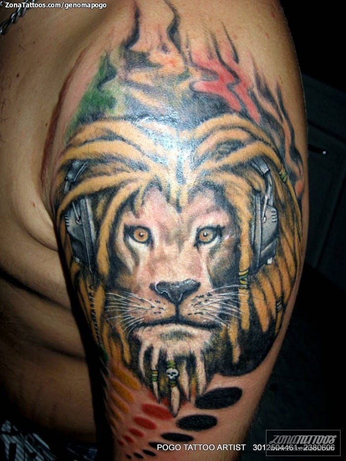 Foto de tatuaje Leones, Animales