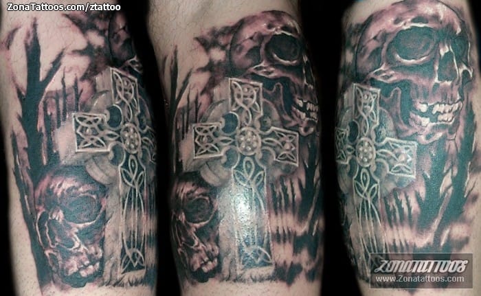 Tattoo photo Crosses, Celtic, Skulls