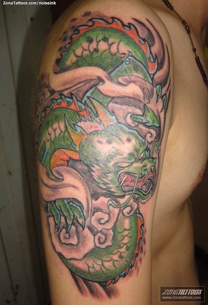 Tattoo photo Asian, Dragons