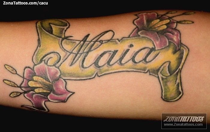 Tattoo photo Names, Flowers, Letters