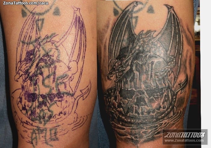 Tattoo photo Cover Up, Dragons, Fantasy