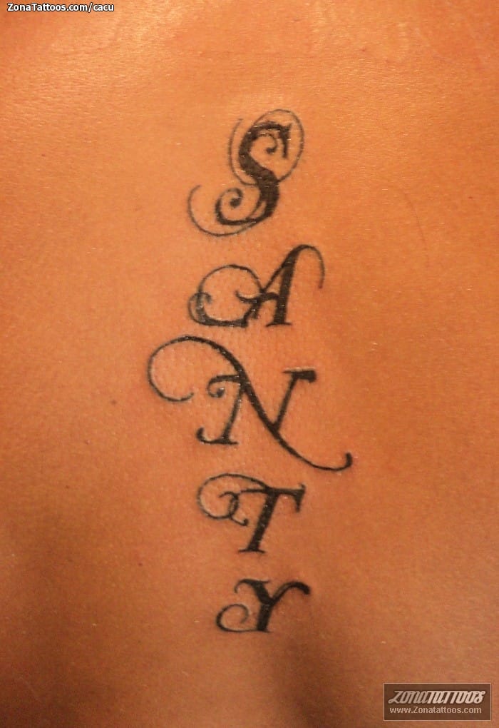 Foto de tatuaje Nombres, Letras