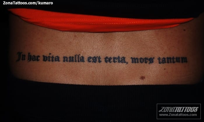 Foto de tatuaje Letras, Frases, Latín