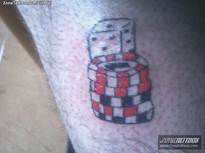 Tattoo photo Dice, Poker