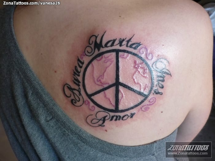 Tattoo photo Shoulder blade, Letters, Symbols