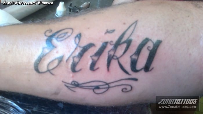 Tattoo photo Names, Erika, Letters