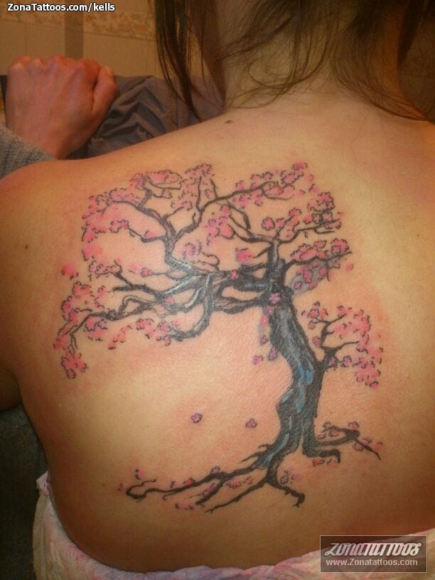 Tattoo photo Trees, Shoulder blade