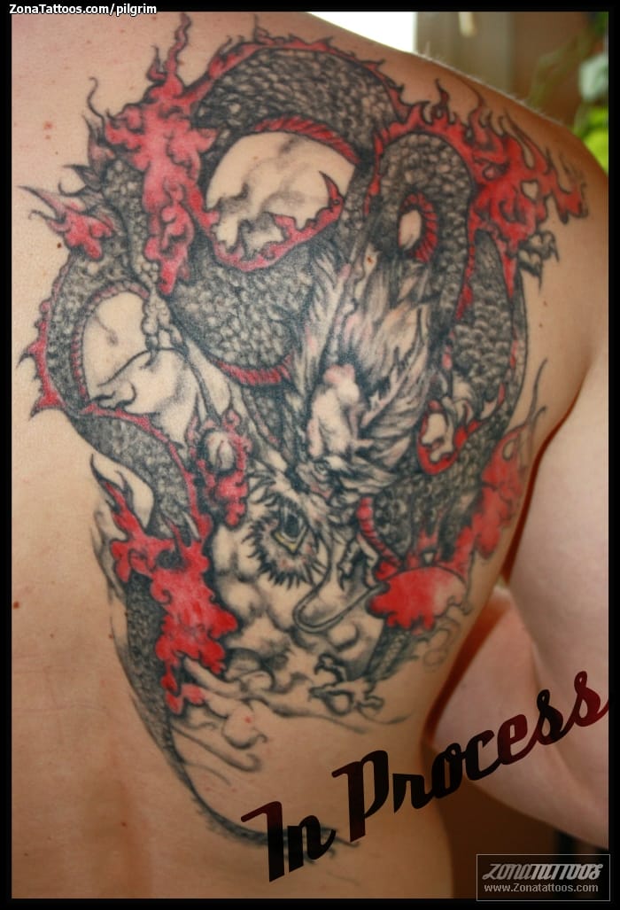 Foto de tatuaje Dragones, Orientales