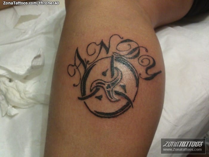 Tattoo of Triskelion, Letters, Names