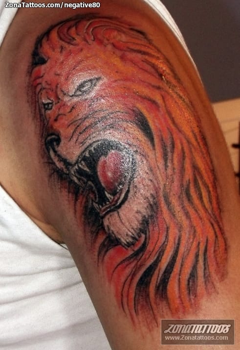 Foto de tatuaje Leones, Animales