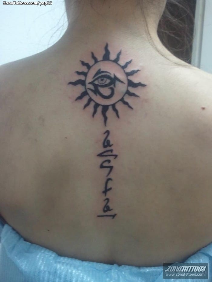 Tattoo photo Suns, Eye of Horus, Egyptian