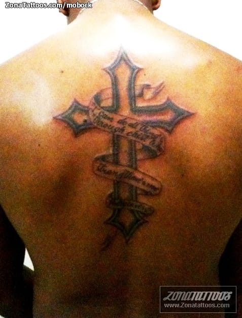 Foto de tatuaje Cruces, Religiosos, Espalda