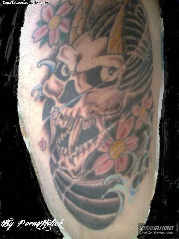 Tattoo photo Skulls, Asian