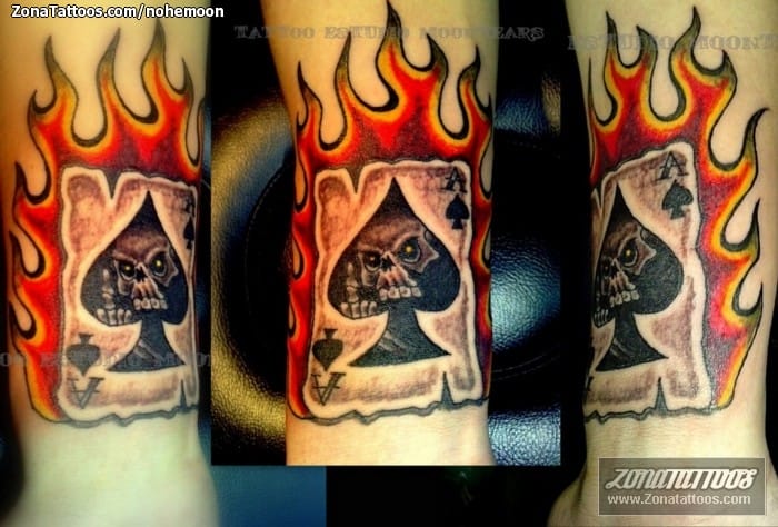 Tattoo photo Fires, Llamas, Cards