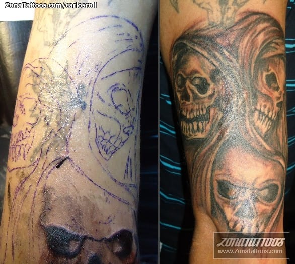 Tattoo photo Skulls, Cover Up