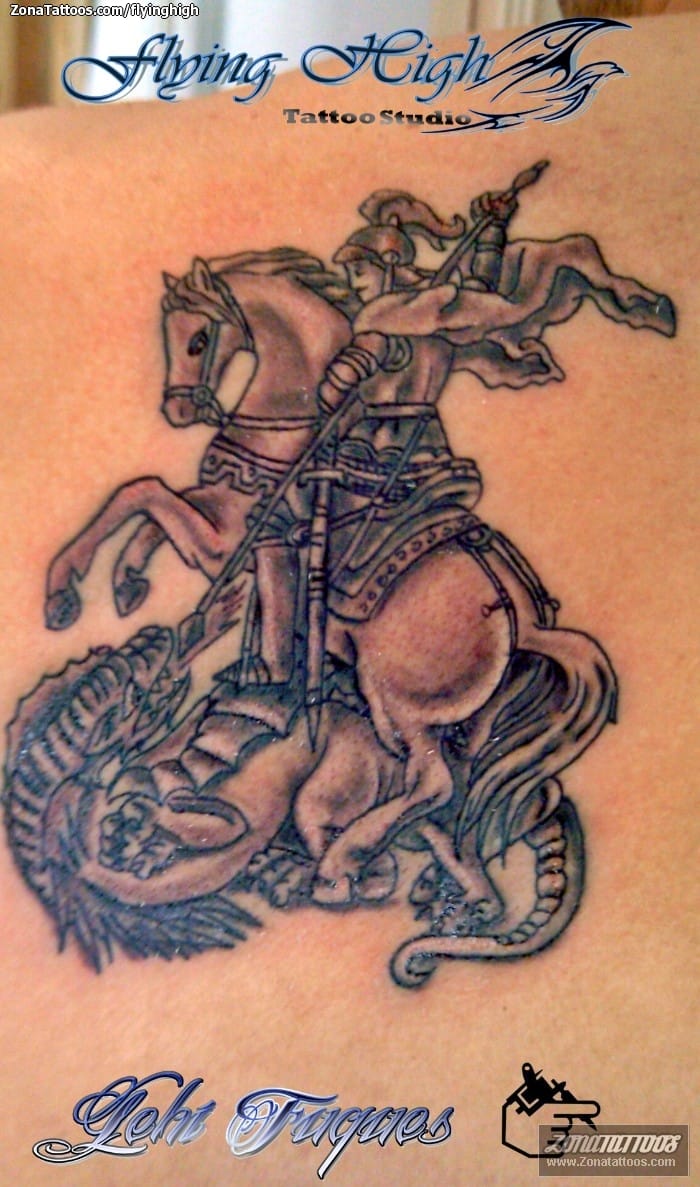 Foto de tatuaje Caballeros, Caballos, Fantasía