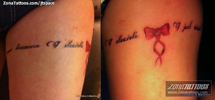 Foto de tatuaje Letras, Lazos, Frases