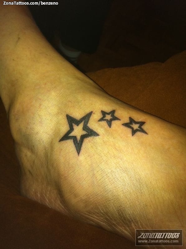 Tattoo photo Stars, Astronomy, Instep