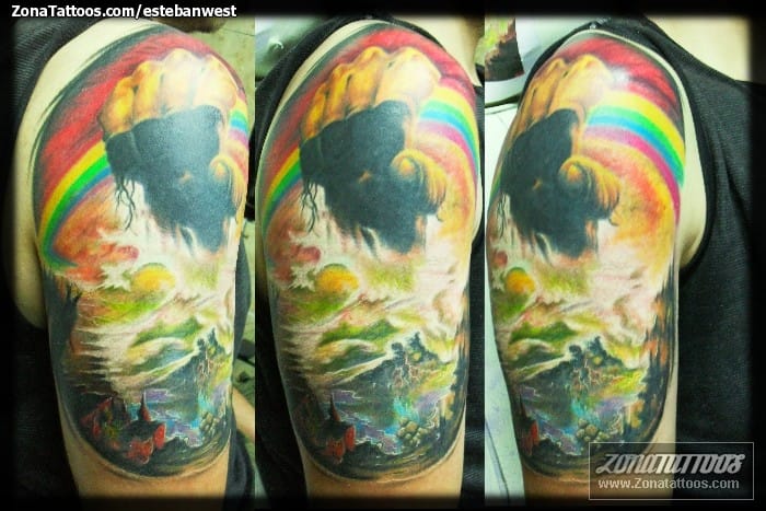 Foto de tatuaje Cover Up, Arco Iris, Fantasía