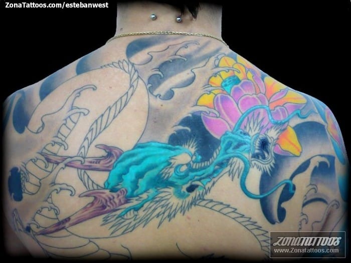 Foto de tatuaje Orientales, Dragones