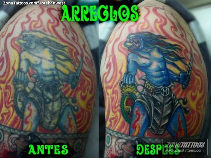 Foto de tatuaje Cover Up, Fantasía