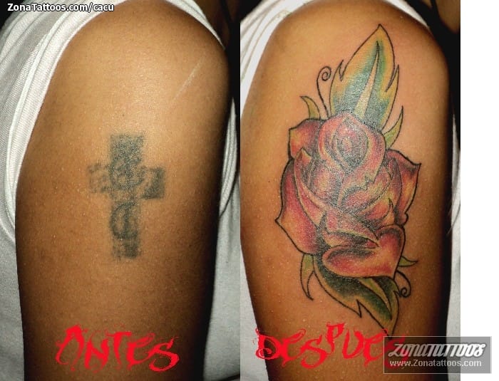 Foto de tatuaje Cover Up, Rosas, Flores