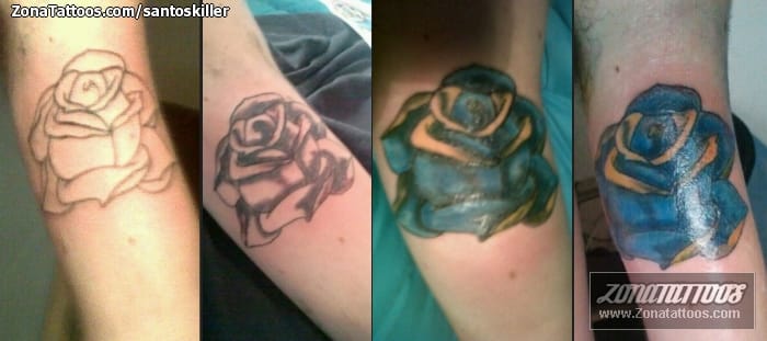 Tattoo photo Roses, Flowers