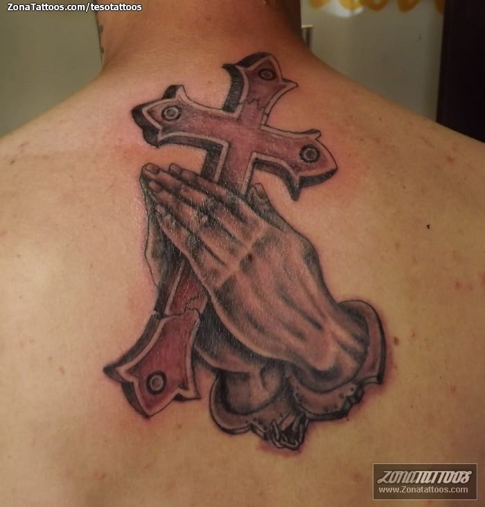 Tattoo photo Religious, Crosses, Hands