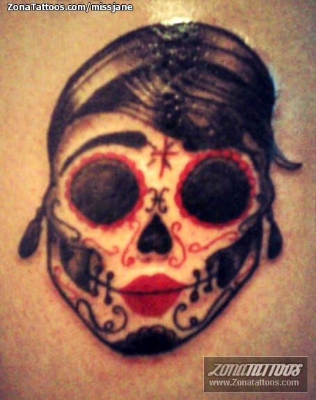 Foto de tatuaje Old School, Sugar Skull