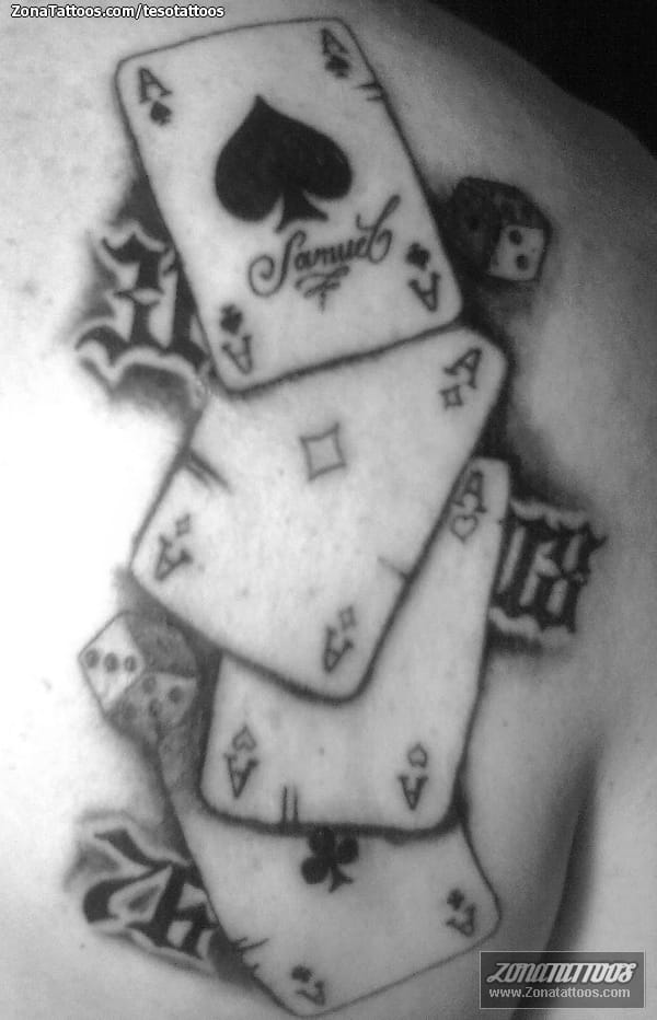 Foto de tatuaje Naipes, Poker