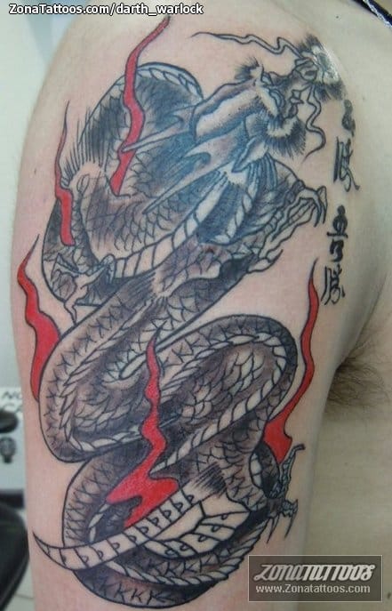 Foto de tatuaje Dragones, Orientales