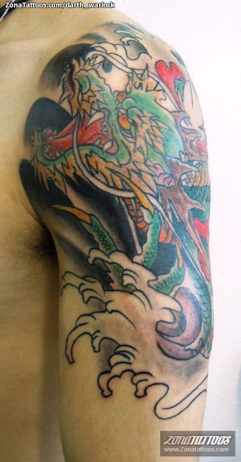 Foto de tatuaje Dragones, Orientales