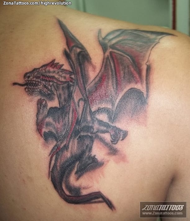 Foto de tatuaje Dragones, Fantasía