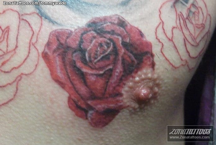 Tattoo photo Roses, Flowers, Chest