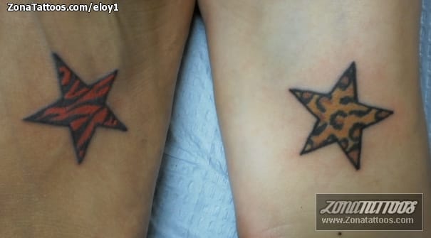 Foto de tatuaje Estrellas, Astronomía, Empeine