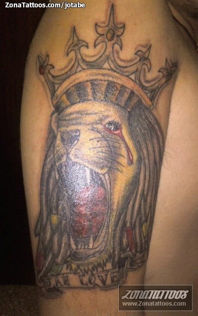 Foto de tatuaje Leones, Animales, Coronas